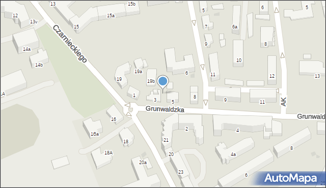 Ostróda, Grunwaldzka, 3i, mapa Ostróda