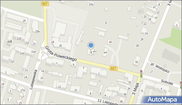 Ostrów Mazowiecka, Grota-Roweckiego Stefana, gen., 4, mapa Ostrów Mazowiecka