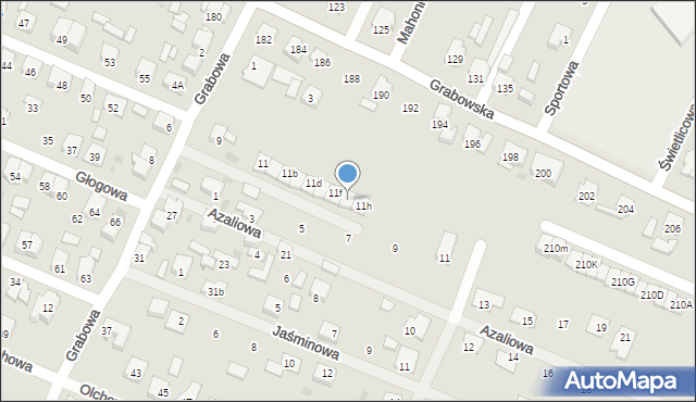 Ostrów Wielkopolski, Grabowa, 11g, mapa Ostrów Wielkopolski