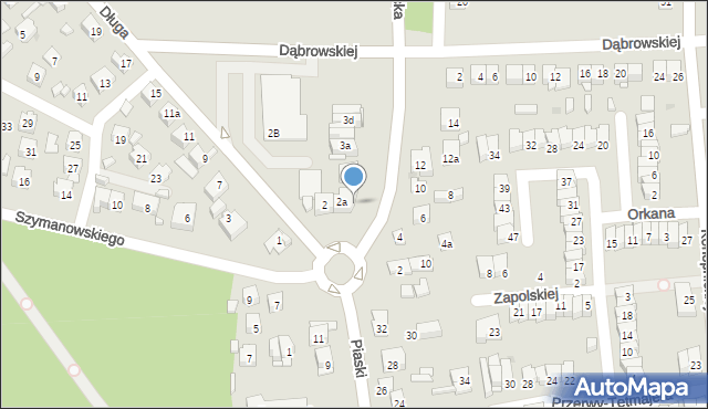 Ostrowiec Świętokrzyski, Grabowiecka, 1A, mapa Ostrowiec Świętokrzyski