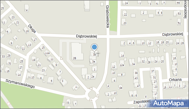 Ostrowiec Świętokrzyski, Grabowiecka, 3d, mapa Ostrowiec Świętokrzyski