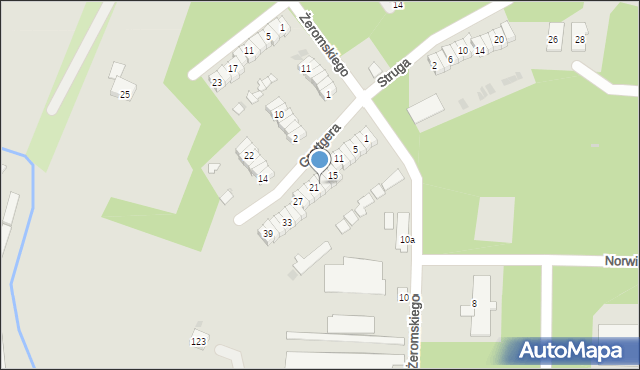 Oświęcim, Grottgera Artura, 19, mapa Oświęcimia