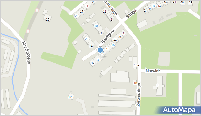 Oświęcim, Grottgera Artura, 31, mapa Oświęcimia