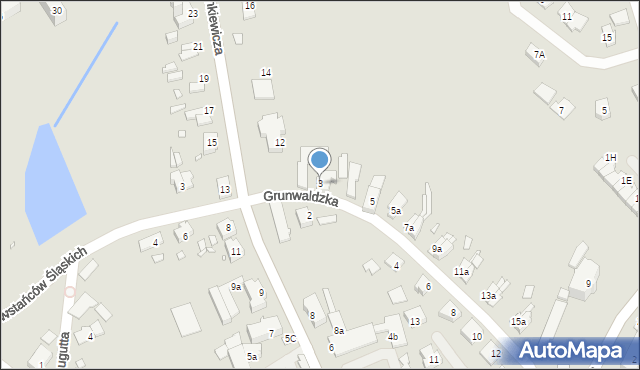 Otmuchów, Grunwaldzka, 3, mapa Otmuchów