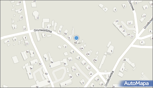 Otmuchów, Grunwaldzka, 9b, mapa Otmuchów