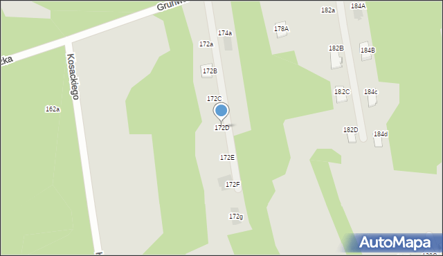 Otwock, Grunwaldzka, 172D, mapa Otwock