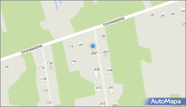 Otwock, Grunwaldzka, 182a, mapa Otwock