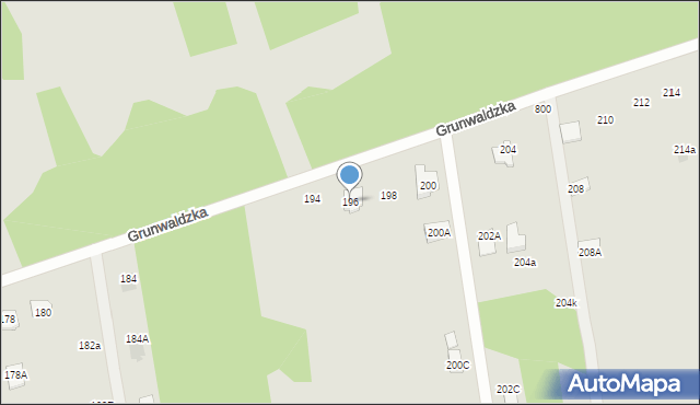 Otwock, Grunwaldzka, 196, mapa Otwock