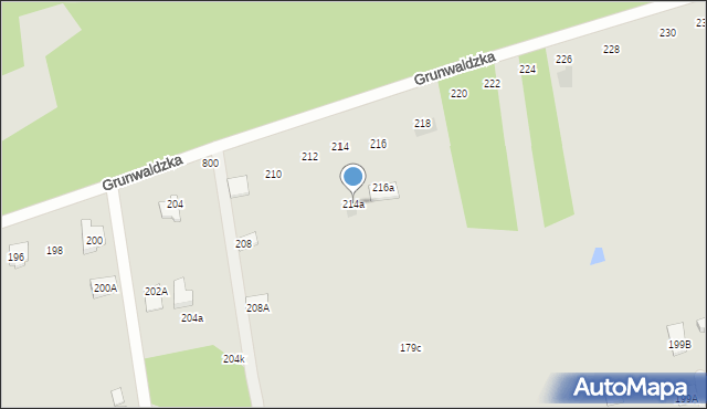 Otwock, Grunwaldzka, 214a, mapa Otwock