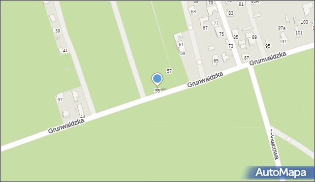 Otwock, Grunwaldzka, 55, mapa Otwock