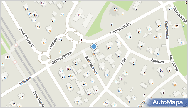 Otwock, Grunwaldzka, 6, mapa Otwock