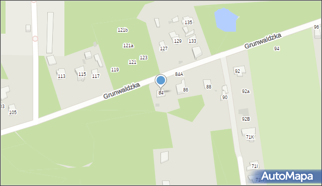 Otwock, Grunwaldzka, 84, mapa Otwock