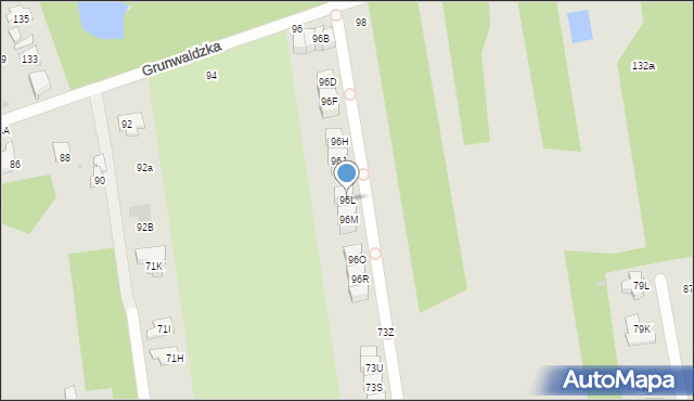 Otwock, Grunwaldzka, 96L, mapa Otwock