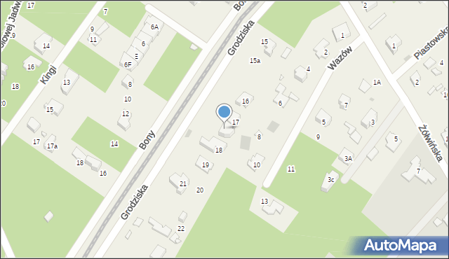 Owczarnia, Grodziska, 17a, mapa Owczarnia