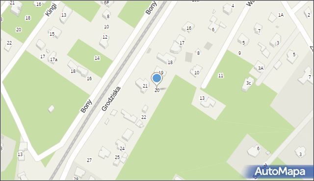 Owczarnia, Grodziska, 20, mapa Owczarnia