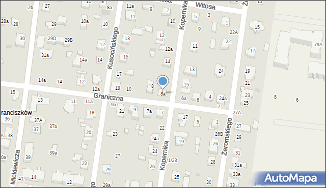 Ożarów Mazowiecki, Graniczna, 8a, mapa Ożarów Mazowiecki
