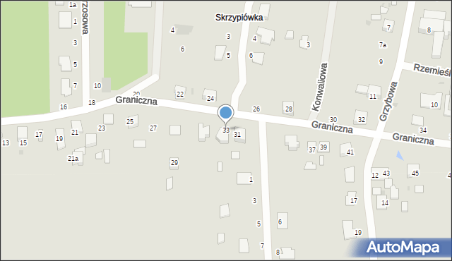 Ozorków, Graniczna, 33, mapa Ozorków