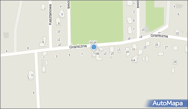 Ozorków, Graniczna, 9, mapa Ozorków
