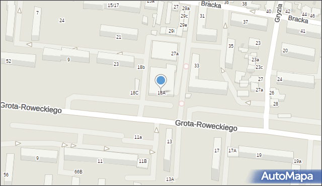 Pabianice, Grota-Roweckiego Stefana, gen., 18A, mapa Pabianic