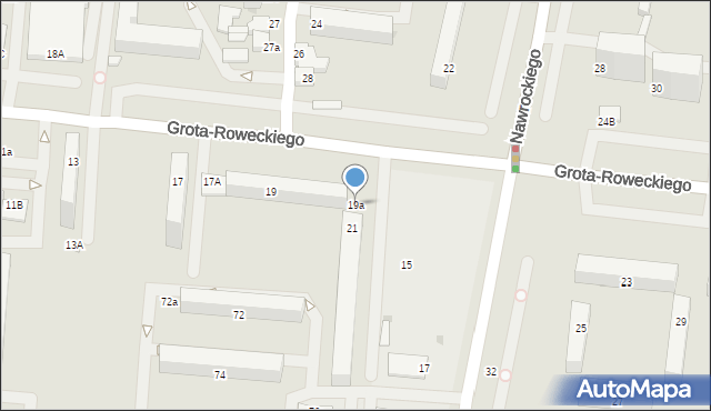 Pabianice, Grota-Roweckiego Stefana, gen., 19a, mapa Pabianic