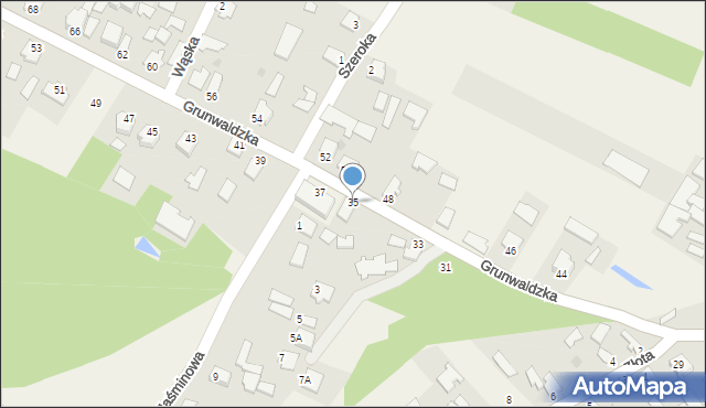 Padew Narodowa, Grunwaldzka, 35, mapa Padew Narodowa