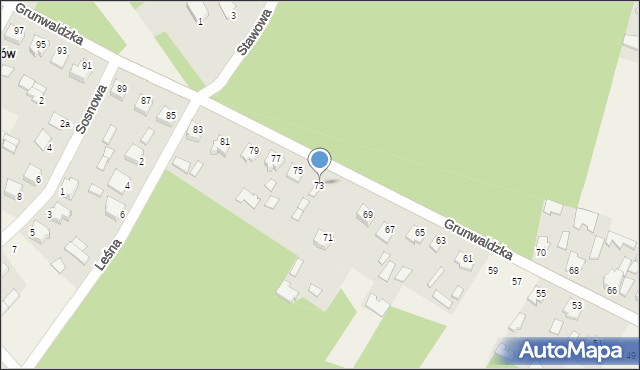 Padew Narodowa, Grunwaldzka, 73, mapa Padew Narodowa