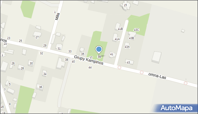 Palmiry, Grupy Kampinos, 39, mapa Palmiry