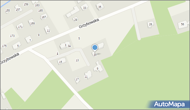 Parcela-Obory, Grzybowska, 10, mapa Parcela-Obory