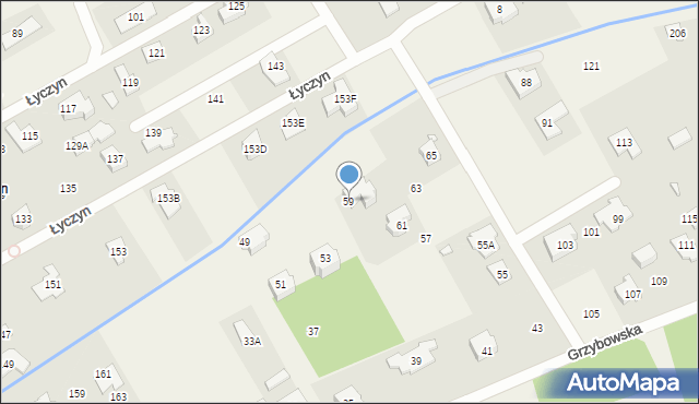 Parcela-Obory, Grzybowska, 59, mapa Parcela-Obory