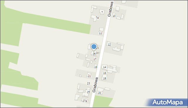 Parszów, Grabowa, 15, mapa Parszów