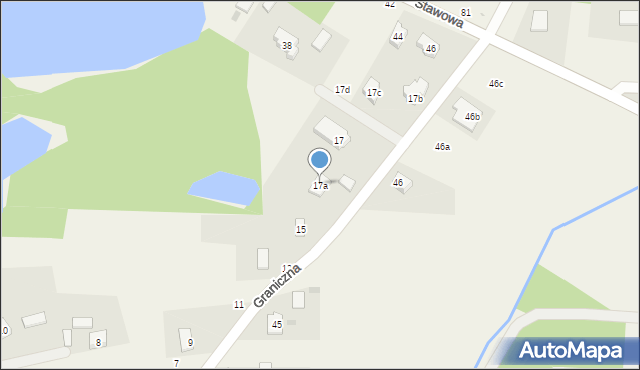 Pęgów, Graniczna, 17a, mapa Pęgów