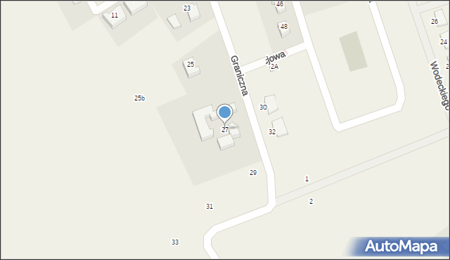 Pępowo, Graniczna, 27, mapa Pępowo