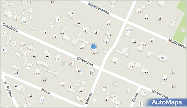 Piaseczno, Graniczna, 15, mapa Piaseczno