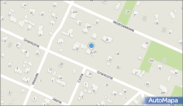 Piaseczno, Graniczna, 21, mapa Piaseczno
