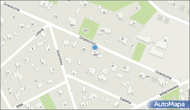 Piaseczno, Graniczna, 38A, mapa Piaseczno