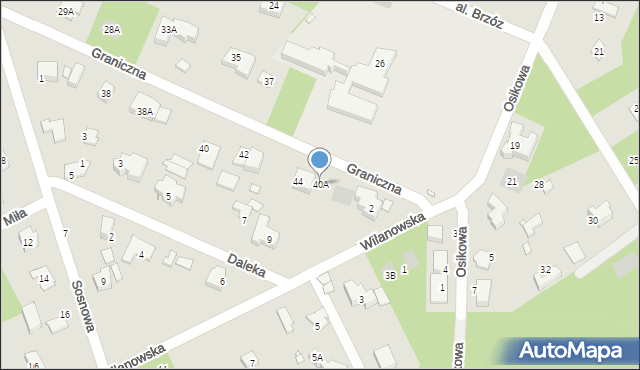 Piaseczno, Graniczna, 40A, mapa Piaseczno
