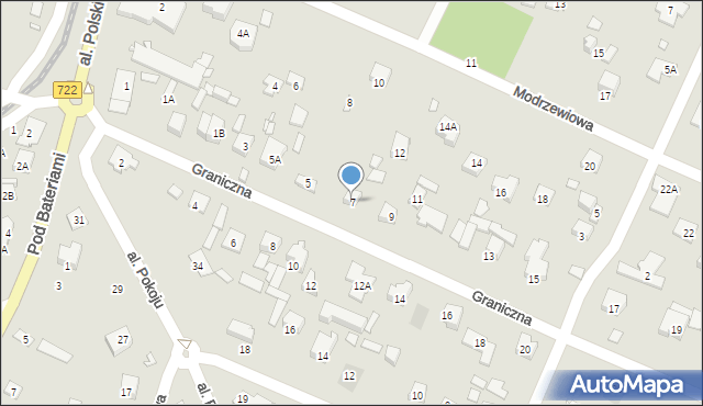Piaseczno, Graniczna, 7, mapa Piaseczno
