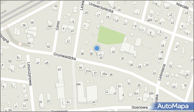 Piastów, Grunwaldzka, 34A, mapa Piastów