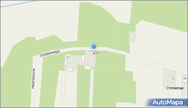 Piastów, Grobickiego Aleksego, 65, mapa Piastów