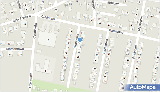 Piekary Śląskie, Granitowa, 13, mapa Piekary Śląskie