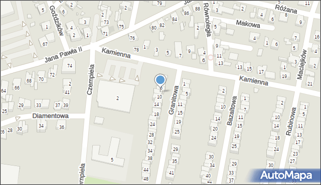 Piekary Śląskie, Granitowa, 8, mapa Piekary Śląskie