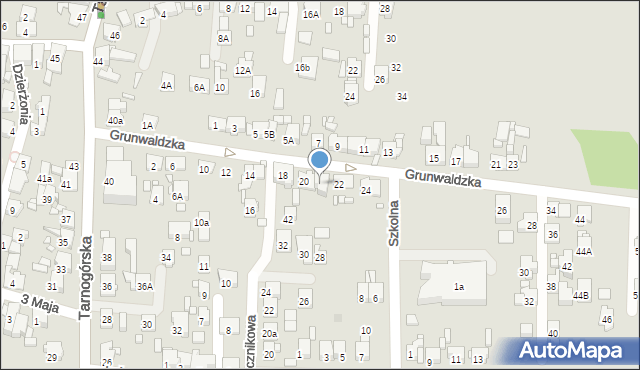 Piekary Śląskie, Grunwaldzka, 20A, mapa Piekary Śląskie