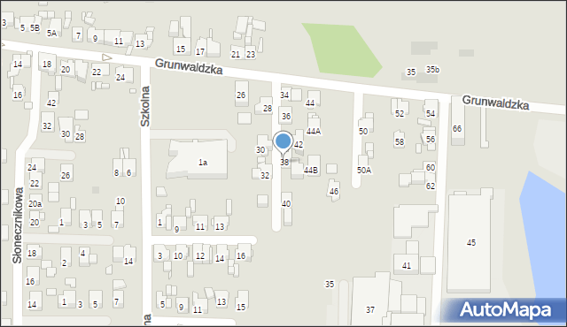 Piekary Śląskie, Grunwaldzka, 38, mapa Piekary Śląskie