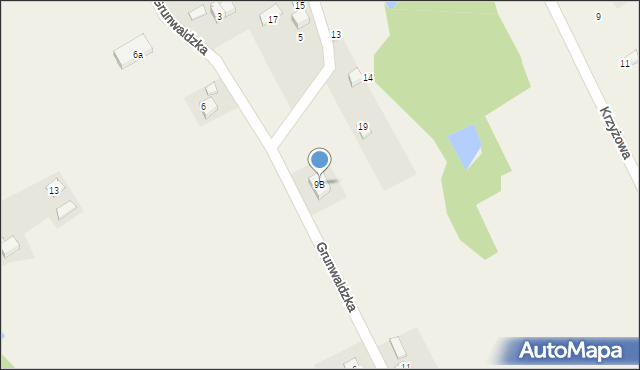 Pielgrzymowice, Grunwaldzka, 9B, mapa Pielgrzymowice