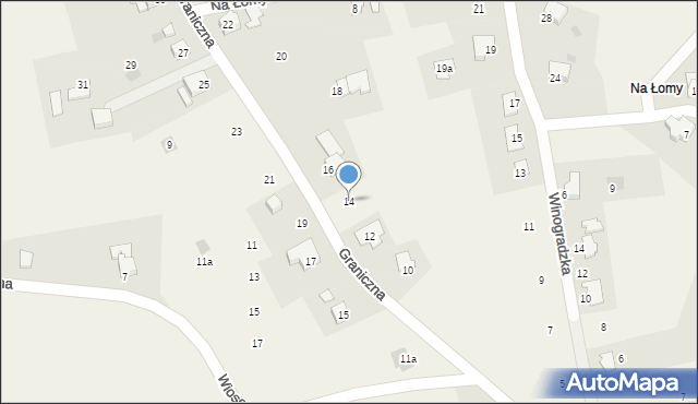 Pierściec, Graniczna, 14, mapa Pierściec