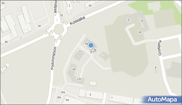 Piła, Grottgera Artura, 9, mapa Piły