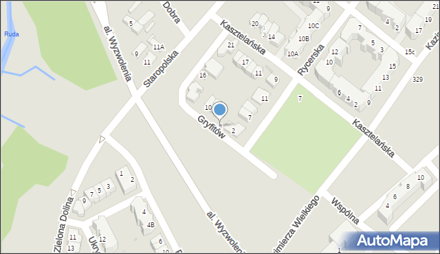 Piła, Gryfitów, 4, mapa Piły