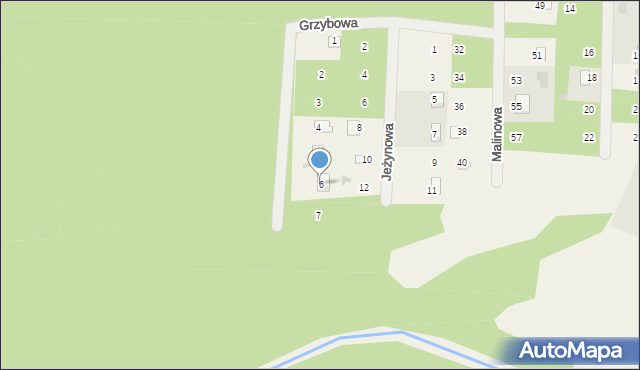 Piła, Grzybowa, 6, mapa Piły