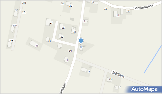 Piła Kościelecka, Graniczna, 1b, mapa Piła Kościelecka