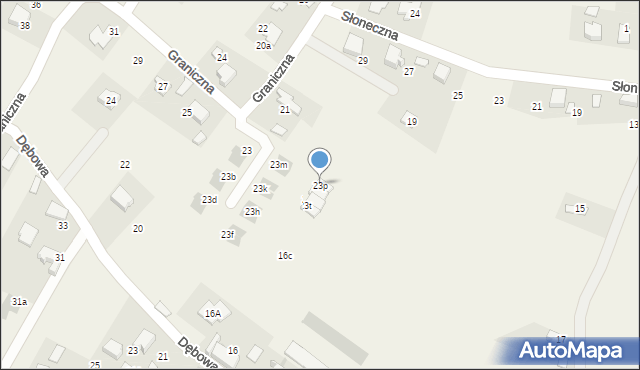 Piła Kościelecka, Graniczna, 23p, mapa Piła Kościelecka